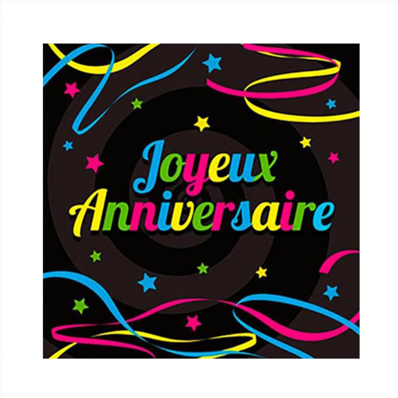 Serviettes Jetables Joyeux Anniversaire Pour Gouter D Enfant Sur Rapid Cadeau