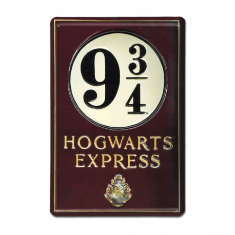 Plaque murale m tallique Harry Potter Voie  Express 9   sur 
