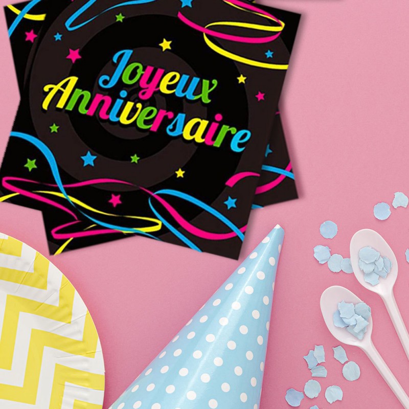 Serviettes Jetables Joyeux Anniversaire Pour Gouter D Enfant Sur Rapid Cadeau