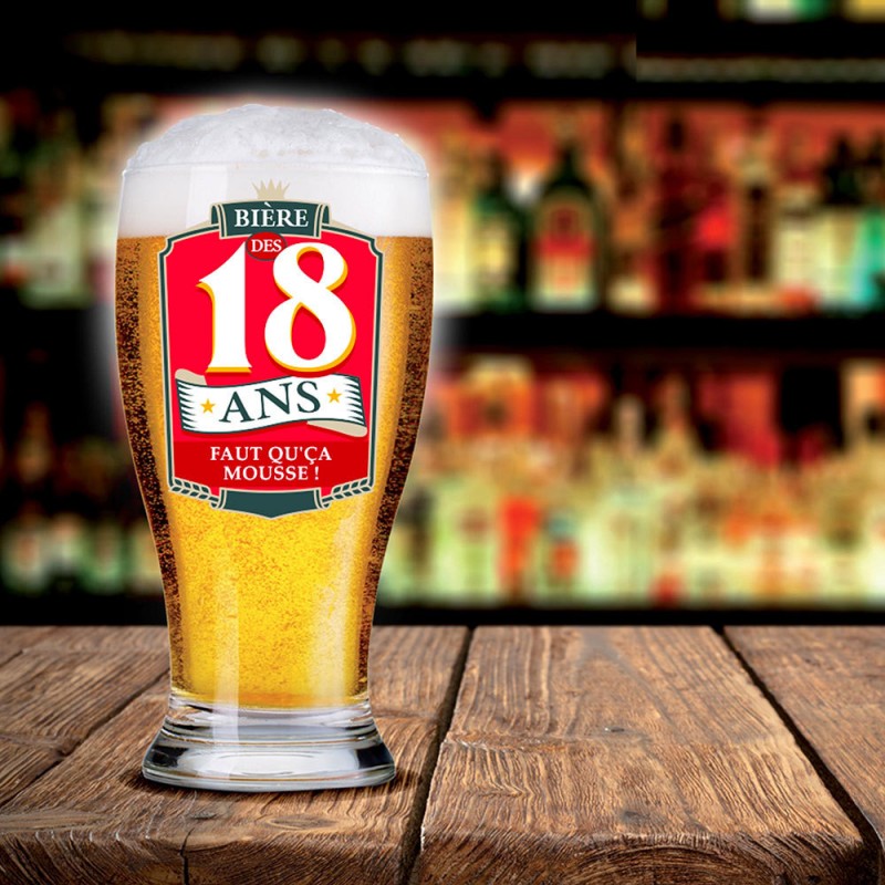 Verre A Biere Originale Joyeux Anniversaire De 18 Ans A 60 Ans