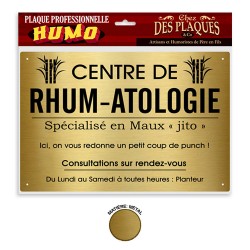 Plaque Métallique Professionnelle Centre de Rhum-Atologie