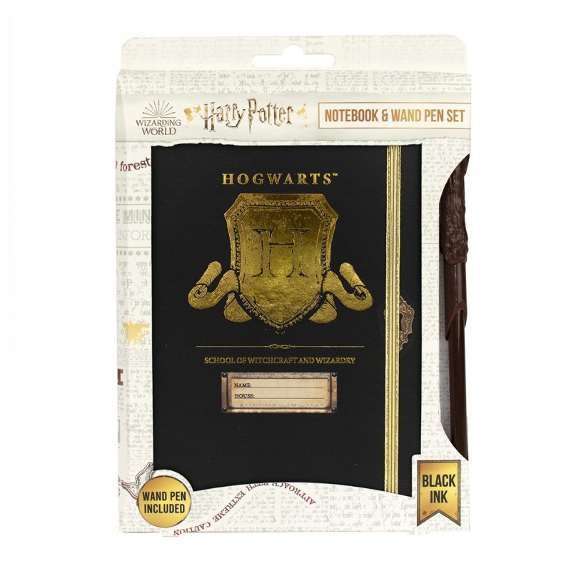 Carnet Harry Potter et stylo baguette magique pour écolier sur
