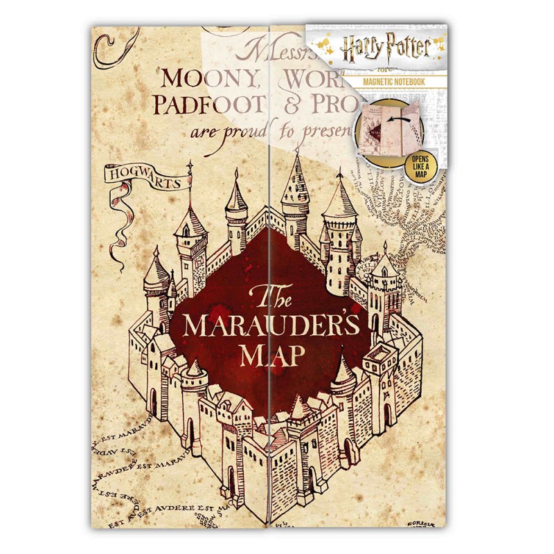 Cahier Harry Potter A5 à l'effigie de la Carte du Maraudeur sur