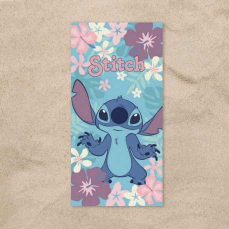 Serviette de Plage Stitch Disney Flower