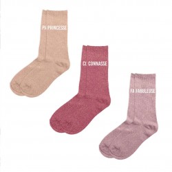 Coffret Trio Chaussettes Paillettes Fantaisie