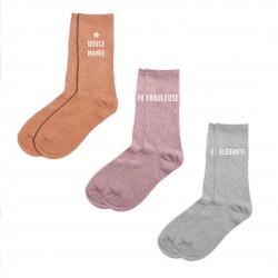 Coffret Trio Chaussettes Paillettes Fantaisie