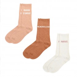 Coffret Trio Chaussettes Paillettes Fantaisie