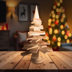 Sapin de Noël en Bois 50 cm