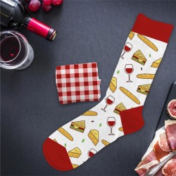 Chaussettes Humoristiques Plats et Boissons Mythiques