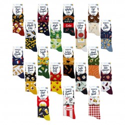 Chaussettes Humoristiques Plats et Boissons Mythiques