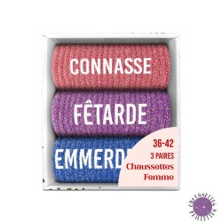 Coffret Trio Chaussettes Paillettes Fantaisie