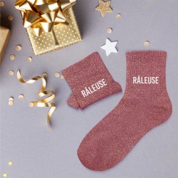 Chaussettes Paillettes Colorées Mot Fantaisie