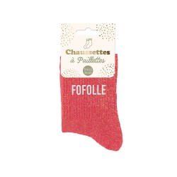 Chaussettes Paillettes Colorées Mot Fantaisie