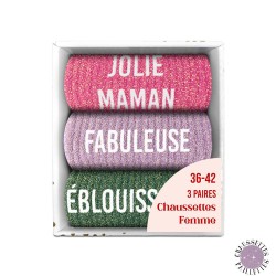 Coffret Trio Chaussettes Paillettes Fantaisie