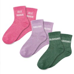 Coffret Trio Chaussettes Paillettes Fantaisie