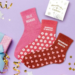 Coffret Trio Chaussettes Paillettes Fantaisie