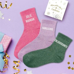 Coffret Trio Chaussettes Paillettes Fantaisie